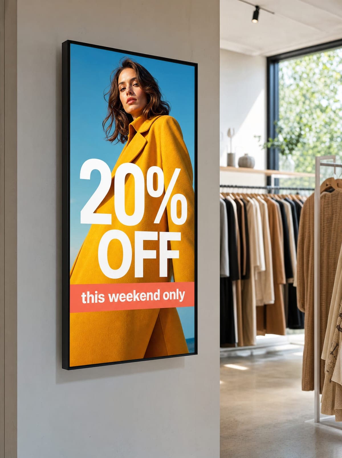 A boutique promotion screen